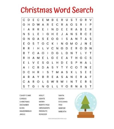 christmas word search