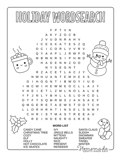 christmas word search