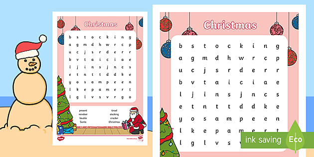 christmas word search
