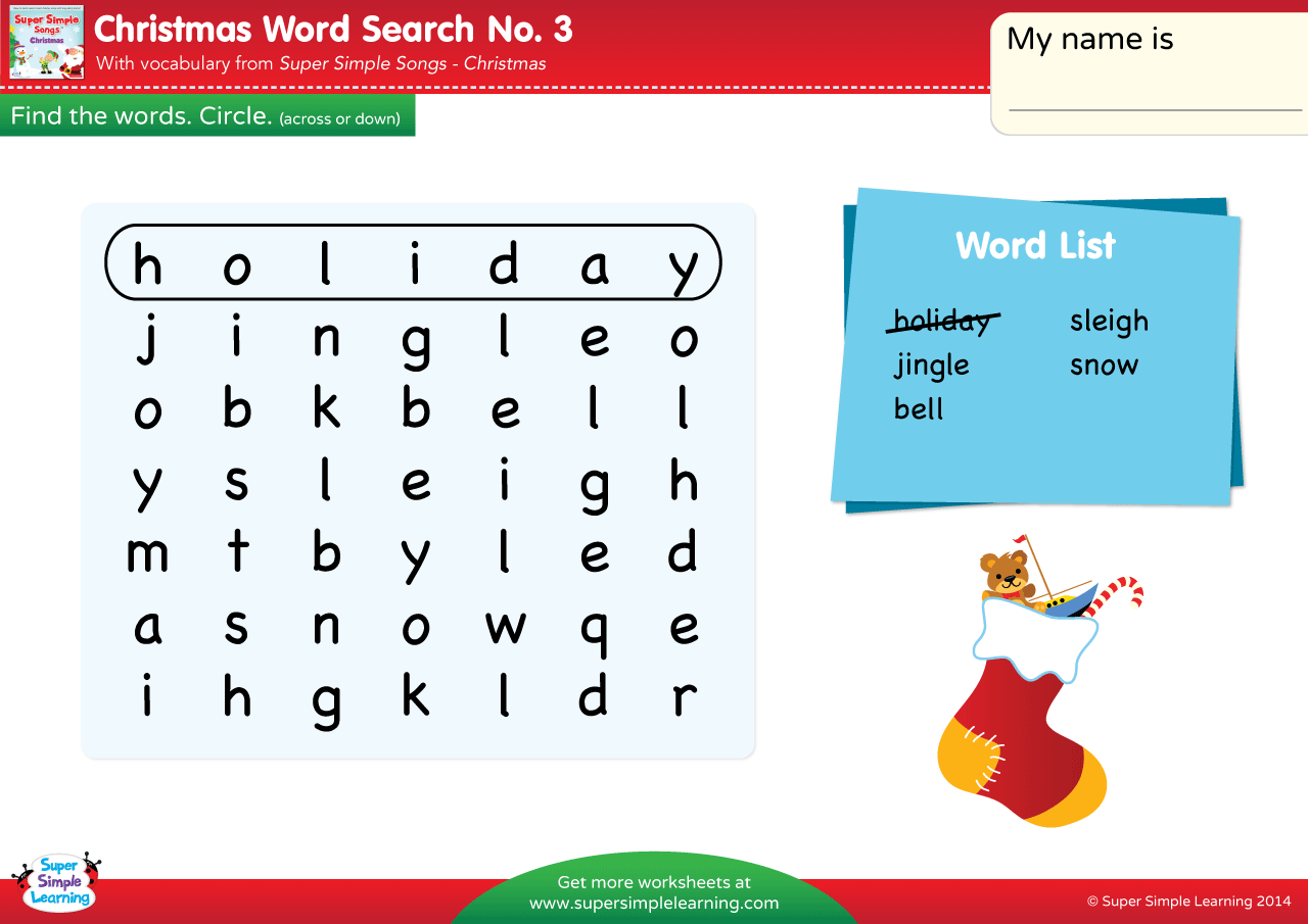 christmas word search