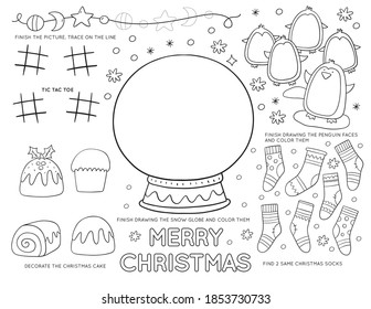 christmas worksheet activities