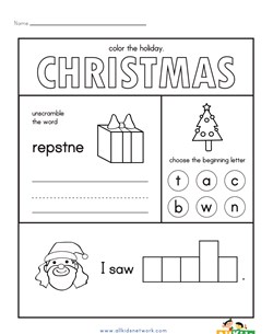 Christmas Worksheets | All Kids Network