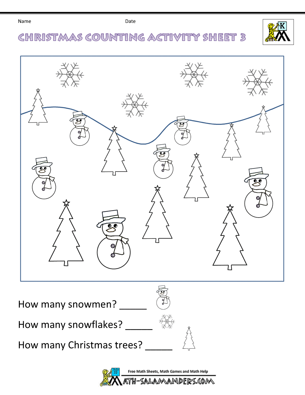 christmas worksheet for 3 yr olds
