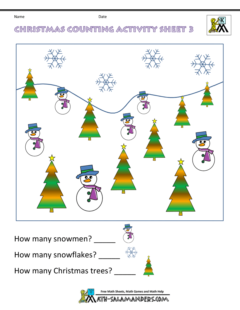 christmas worksheet for 3 yr olds
