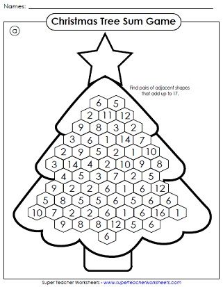 christmas worksheet for 6th grade
