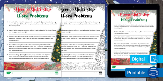 Christmas Math Word Problems | 6th Grade | Twinkl - Twinkl