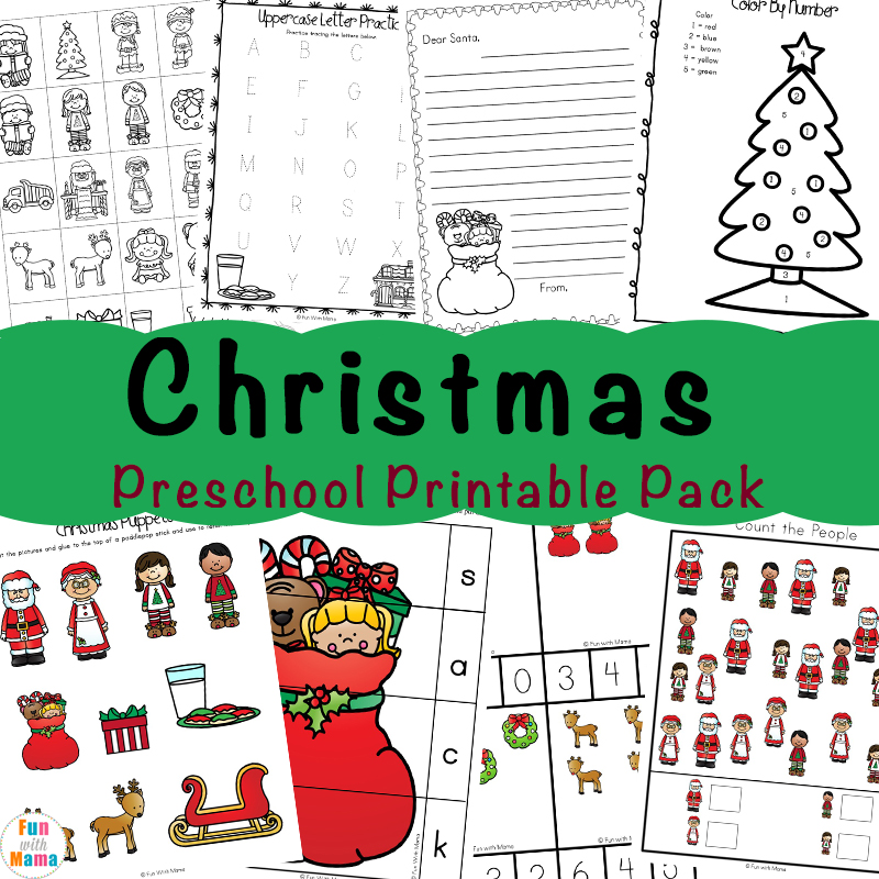 christmas worksheet for preschoolers