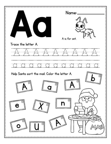 christmas worksheet for preschoolers