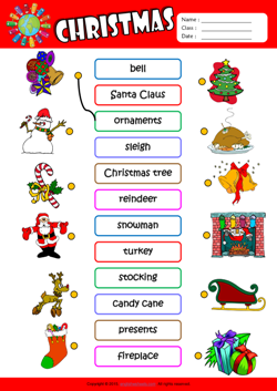 Christmas ESL Printable Worksheets For Kids 1