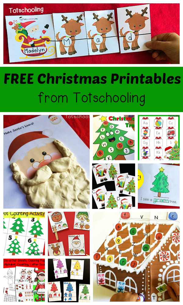 Free Christmas Printables for Kids | Totschooling - Toddler ...