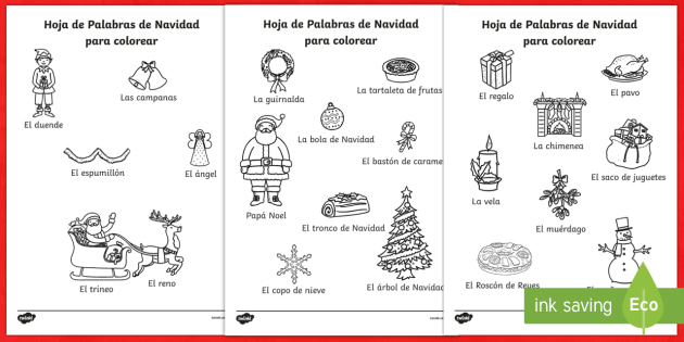 christmas worksheet in spanish