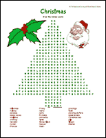 christmas worksheet middle school