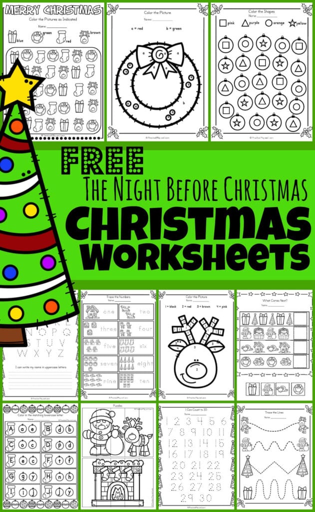 christmas worksheet printables