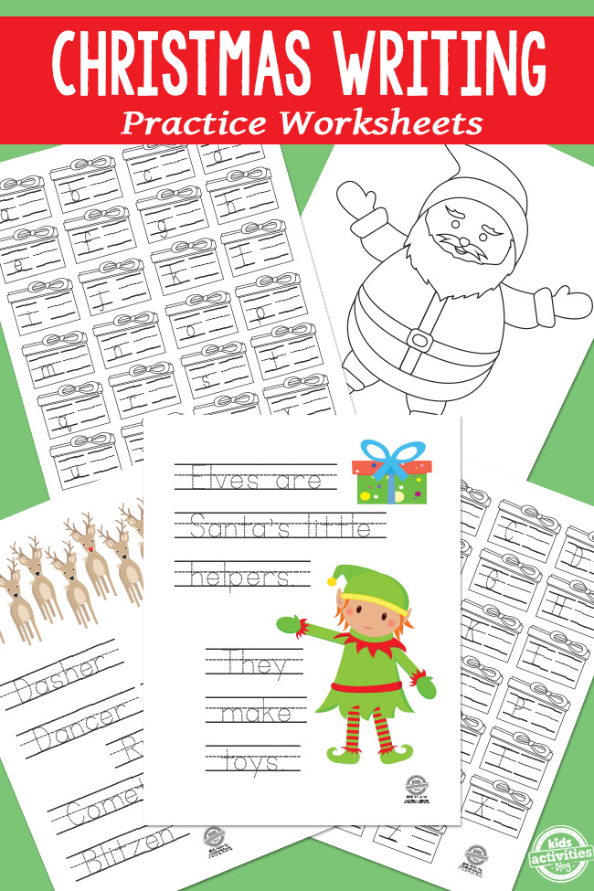 Free Printable Christmas Writing Practice Worksheets | Kids ...