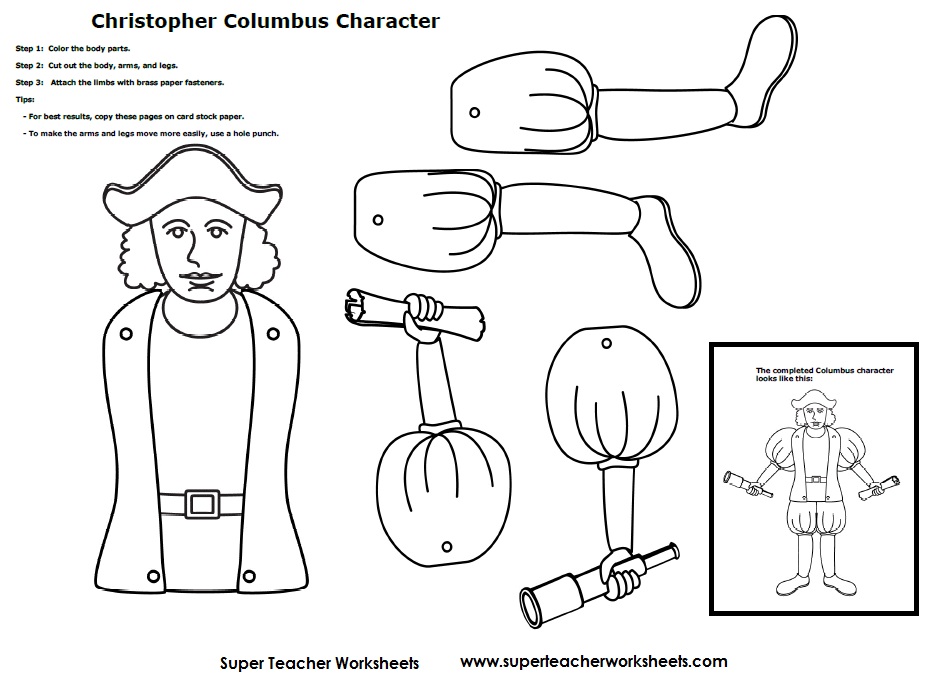 christopher columbus worksheet