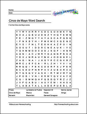 cinco de mayo worksheet first grade