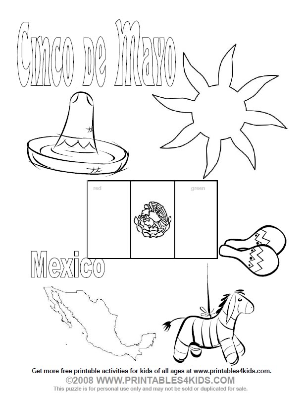 cinco de mayo worksheet for kids
