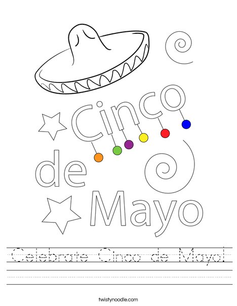 cinco de mayo worksheet for kids