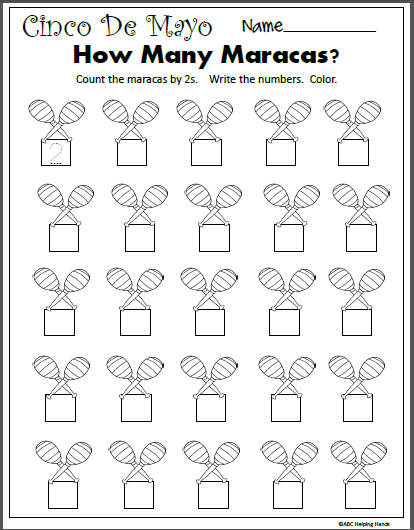 cinco de mayo worksheet for preschoolers