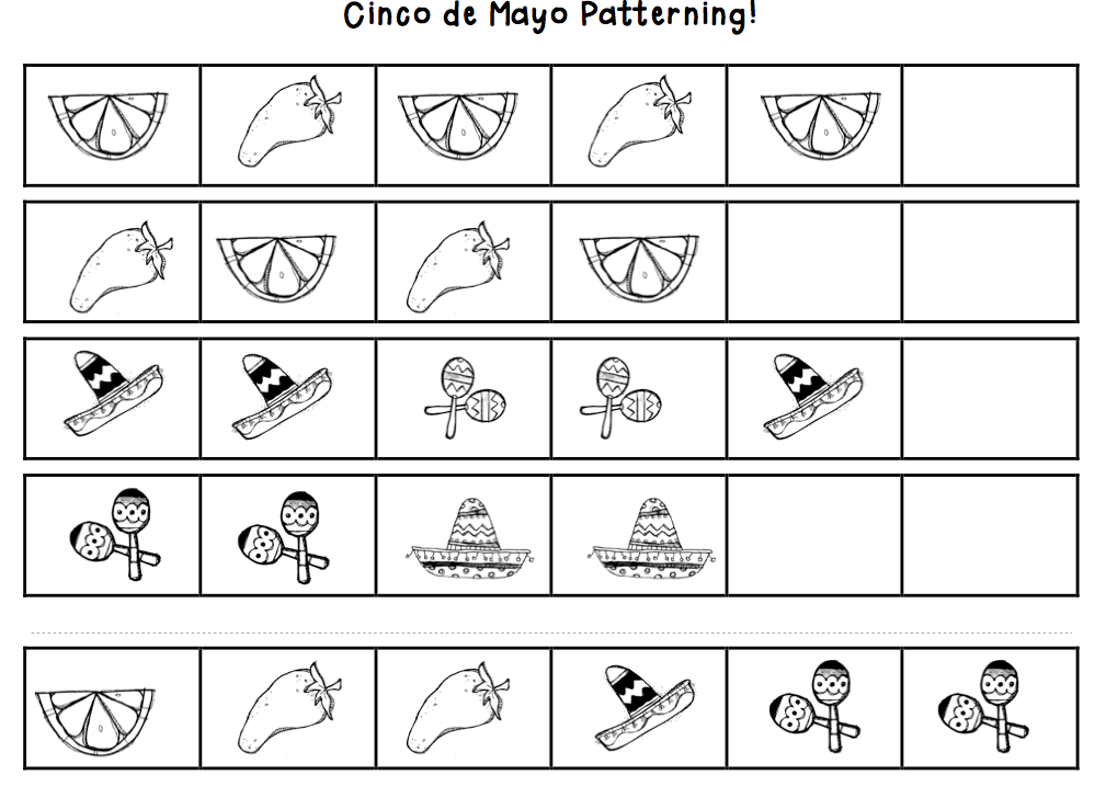cinco de mayo worksheet for preschoolers