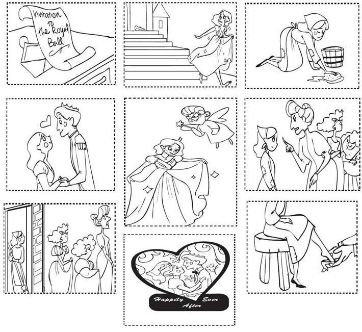 Color the Cinderella Moment | Worksheet  ...