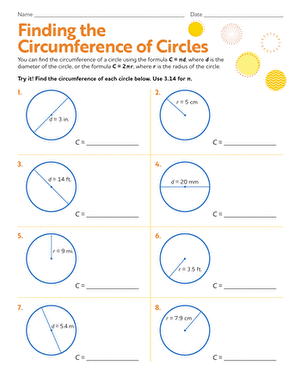 Finding the Circumference of Circles | Interactive Worksheet ...