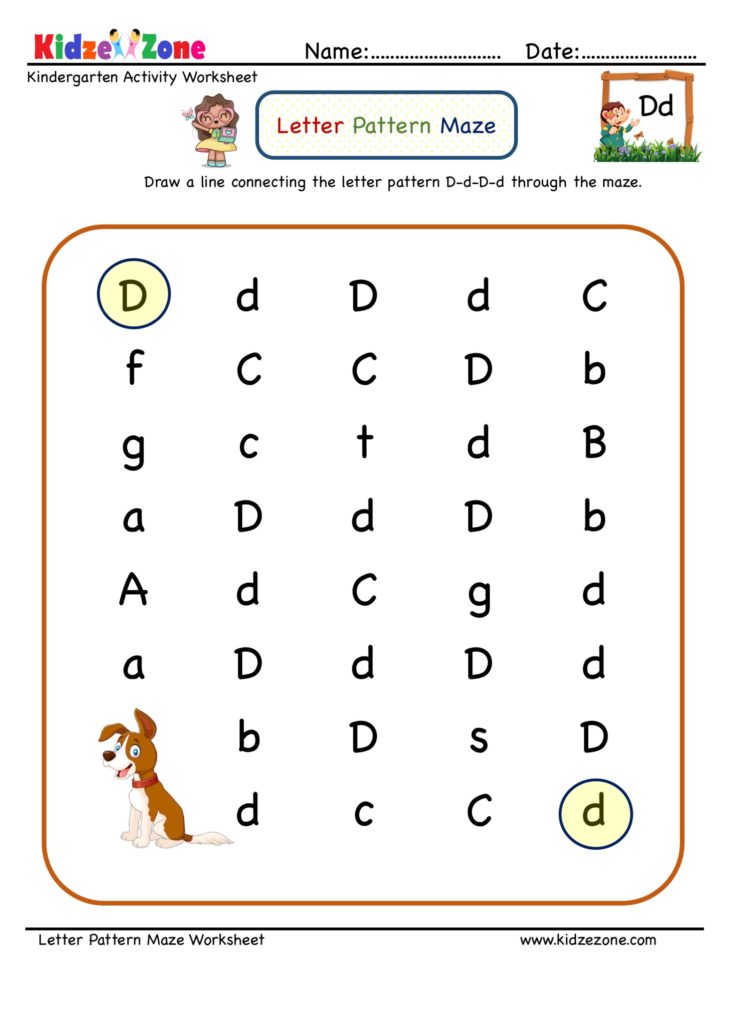 circle letter d worksheet