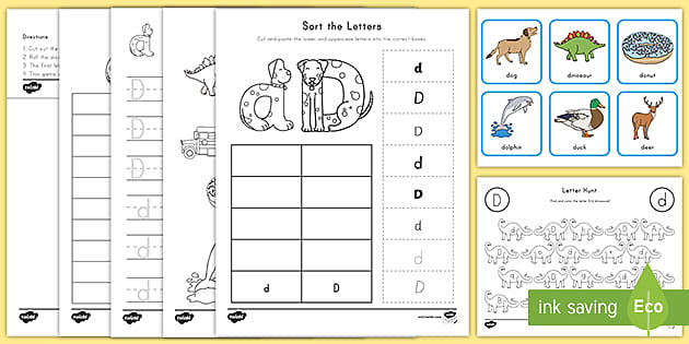 Letter D Worksheet and Activity Pack - Alphabet - Twinkl