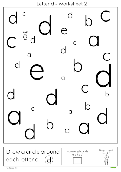 Letter d Worksheet 2