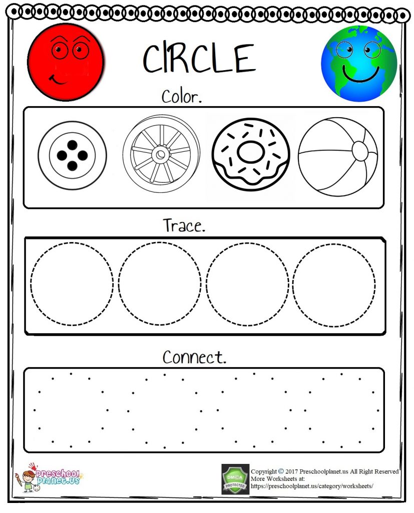 Circle Worksheet For Kids - Preschoolplanet