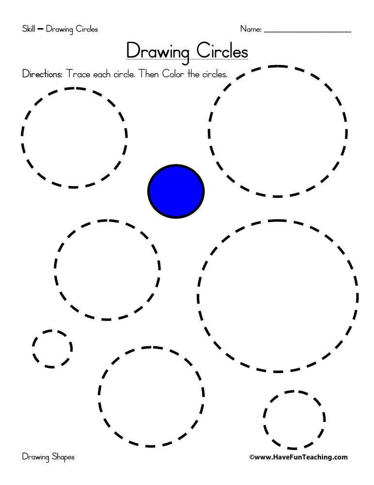 Drawing Circles Worksheet  