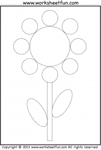 Shape Tracing and Coloring Worksheet - Circle, Oval, Rectangle ...