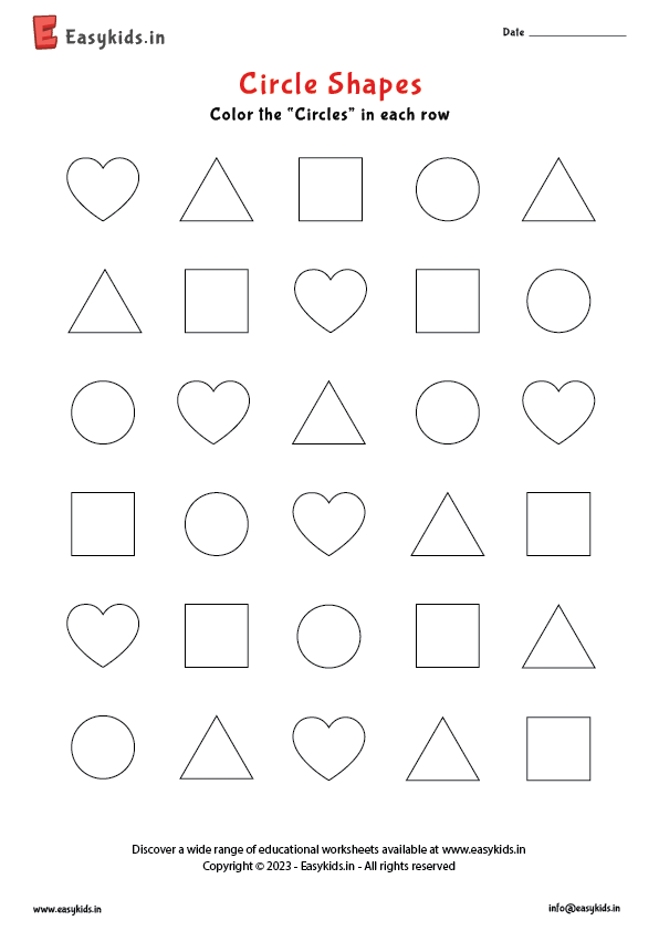 Shape Worksheet Worksheet by Easy Kids - EasyKids.in