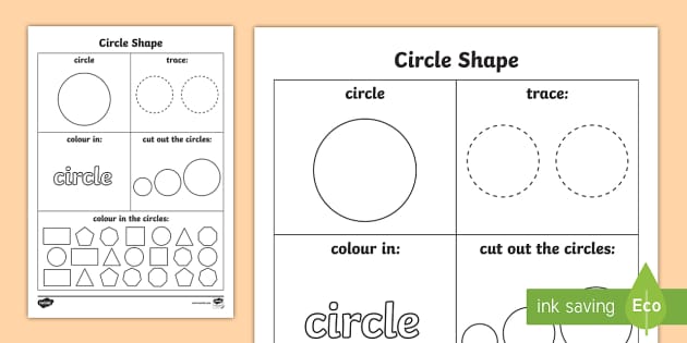 Circle Worksheet Homeschool Maths Activity (teacher made)