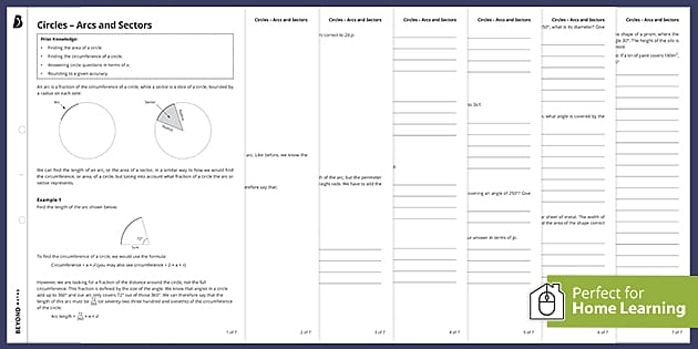 circles and arcs worksheet answers