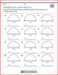 circles and volume worksheet