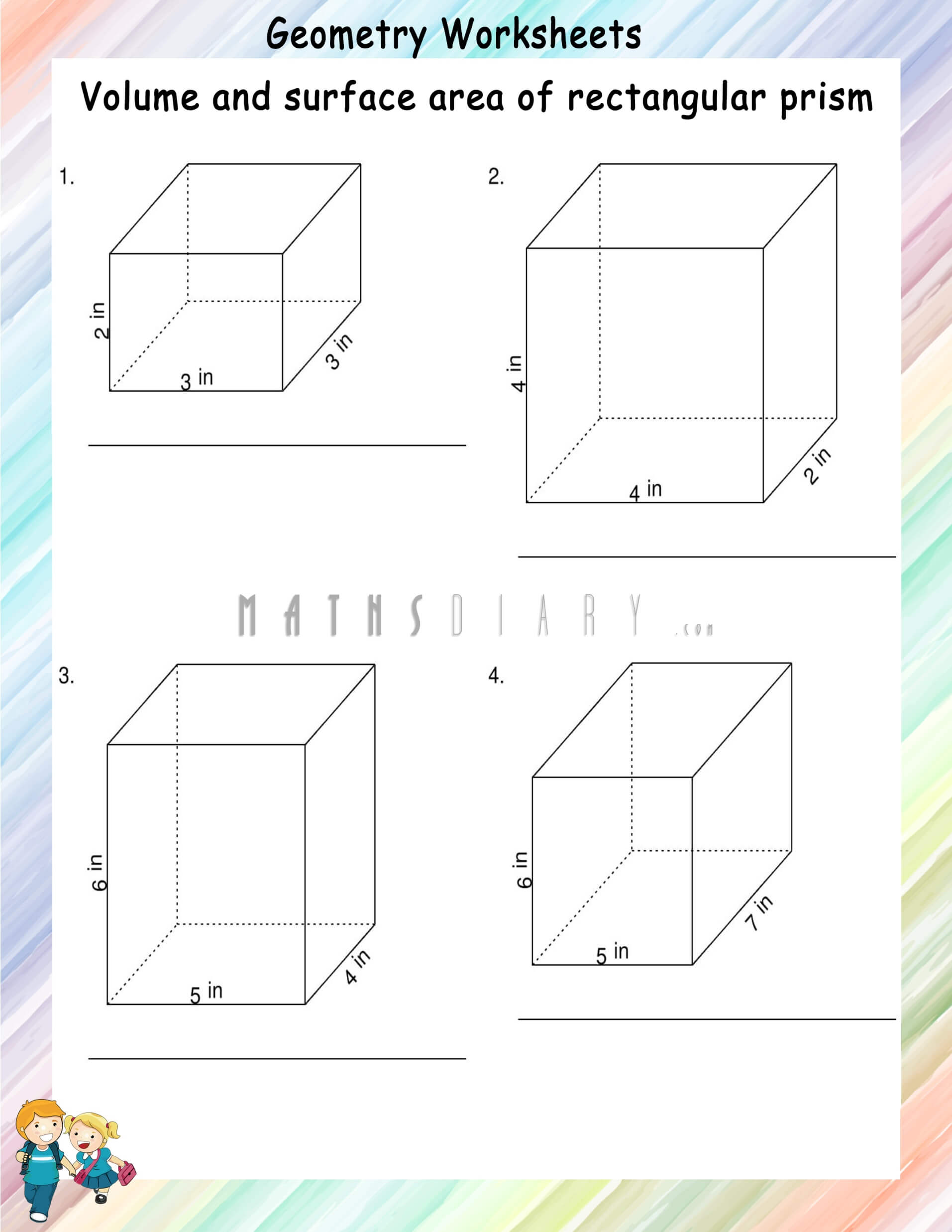 circles and volume worksheet