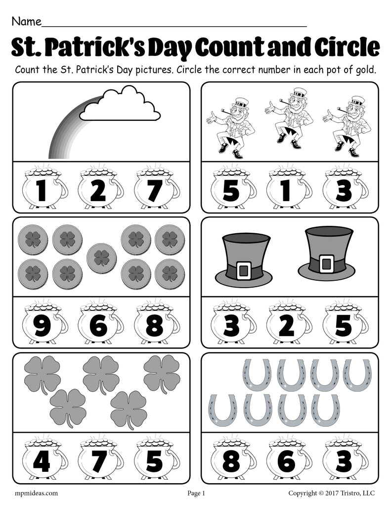 circles worksheet day 1