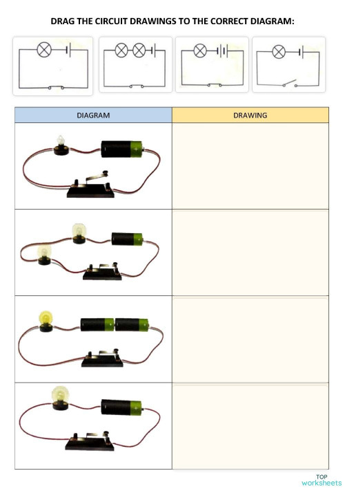 Year 6 Science | Circuit Drawings. Interactive worksheet ...
