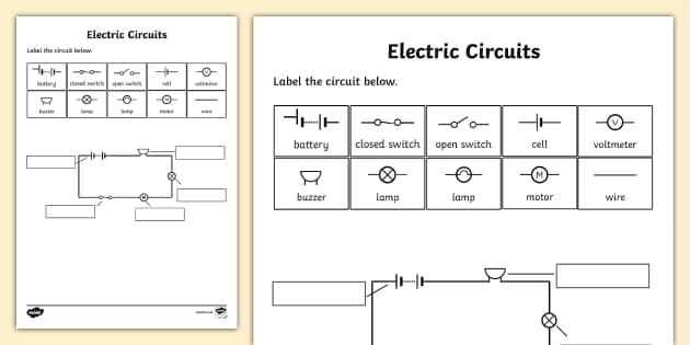 FREE! - Electric Circuits Worksheet (teacher made) 