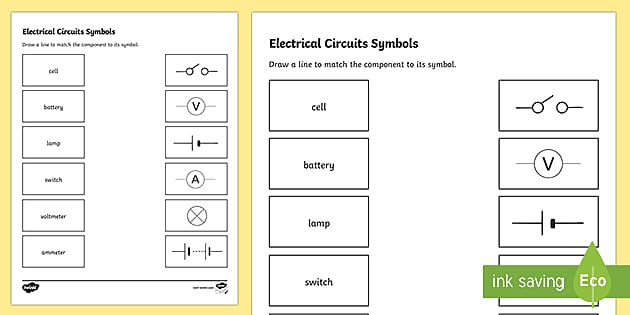 circuit symbols worksheet