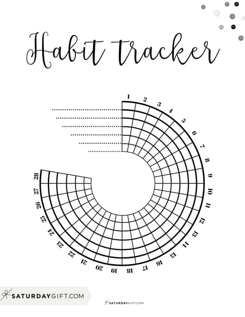 Habit Tracker Printable - 43 Cute &  Free Printable Habit Trackers