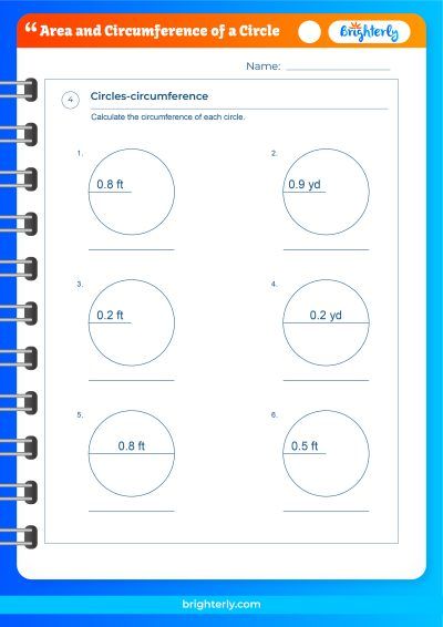 FREE Printable Area And Circumference Of A Circle Worksheets [PDFs]