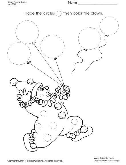 circus worksheet for preschoolers