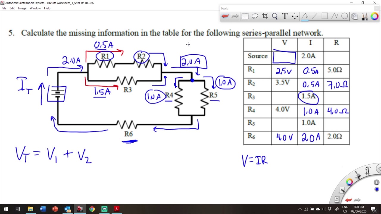 circut worksheet