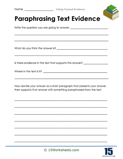 Citing Textual Evidence Worksheets - 15 Worksheets Library