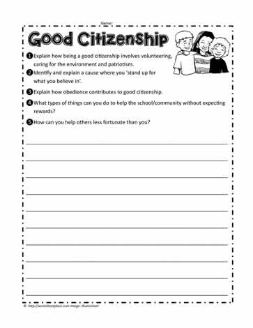 citizenship in the community answers to the worksheet