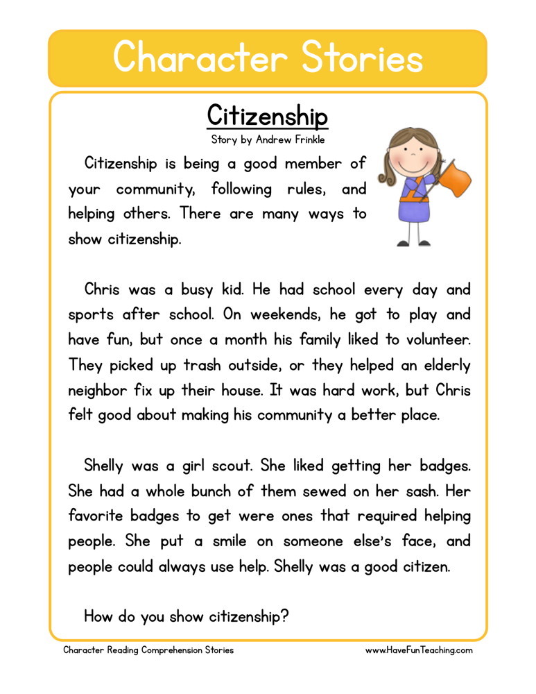 citizenship in the community worksheet answers