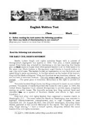 The Civil Rights Movement - ESL worksheet by tancredo