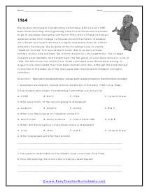 Civil Rights Worksheets